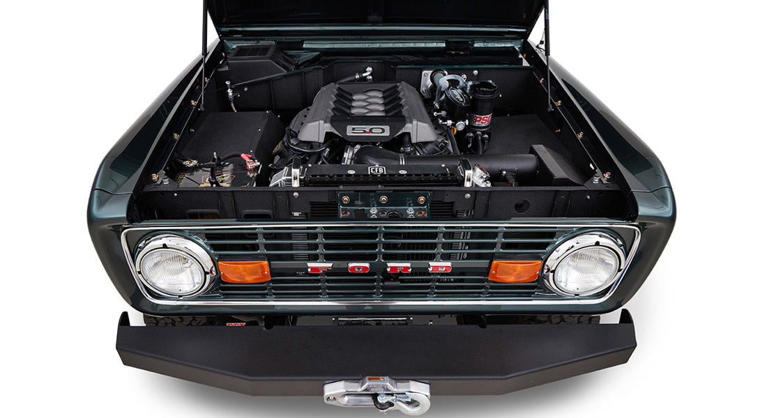 Classic Ford Bronco engine bay