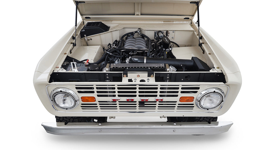 Classic Ford Bronco engine bay
