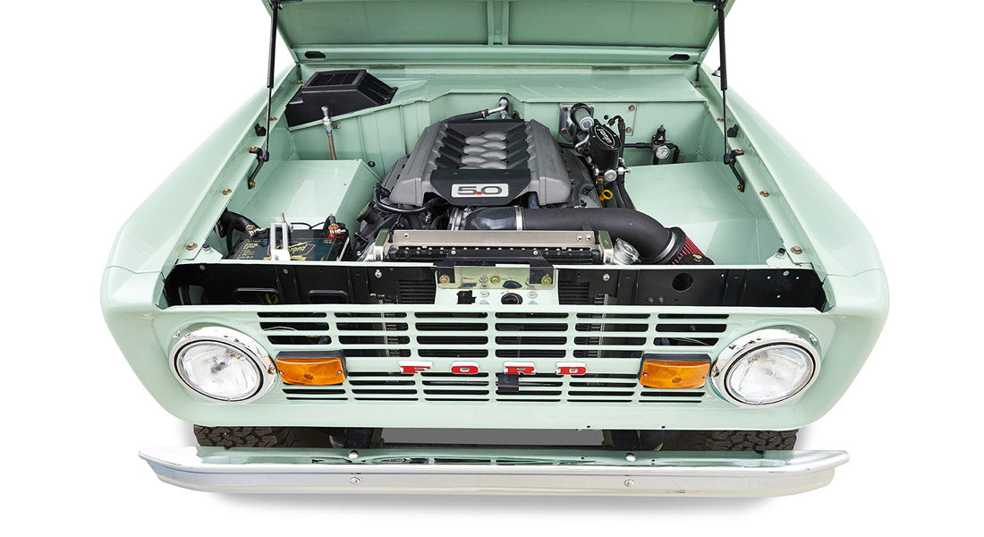Classic Ford Bronco engine bay