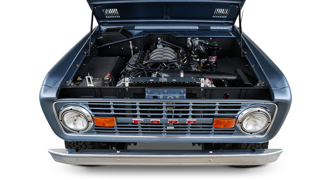 Classic Ford Bronco engine bay