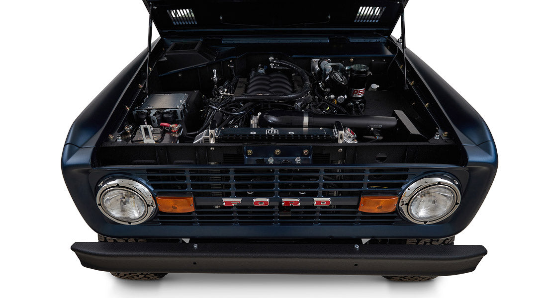 Classic Ford Bronco engine bay