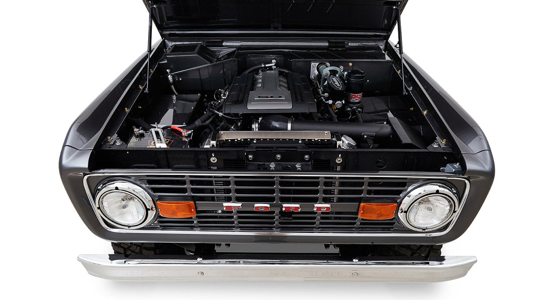 Classic Ford Bronco engine bay