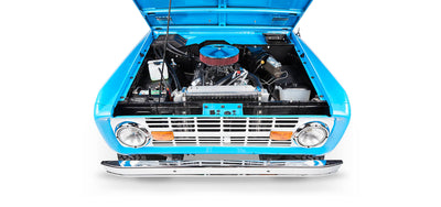 Classic Ford Bronco engine bay