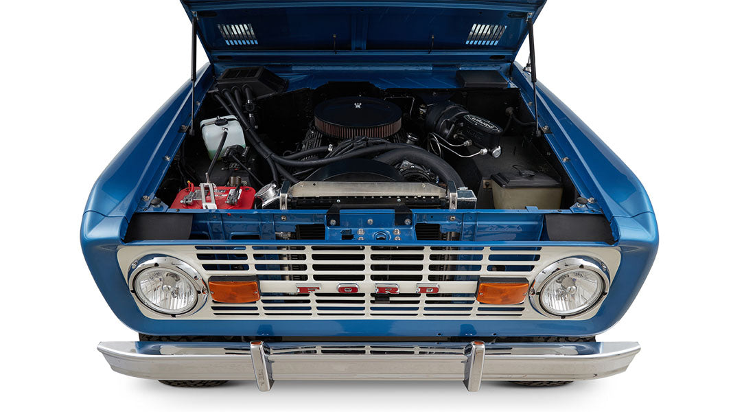 Classic Ford Bronco engine bay