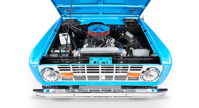 Classic Ford Bronco engine bay