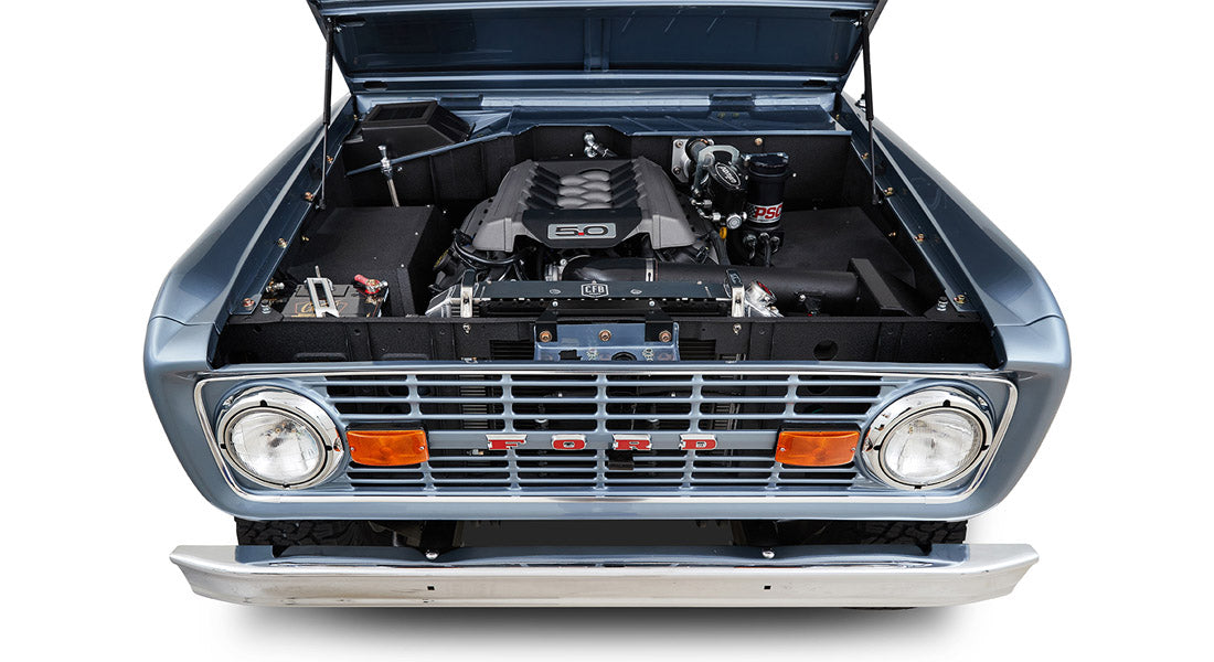 Classic Ford Bronco engine bay
