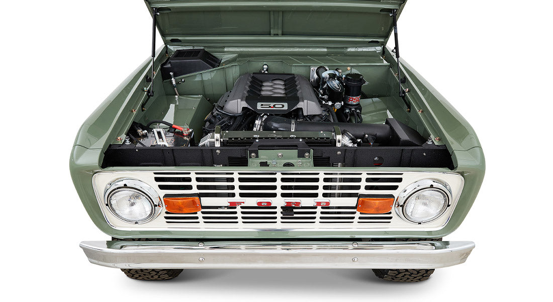Classic Ford Bronco engine bay