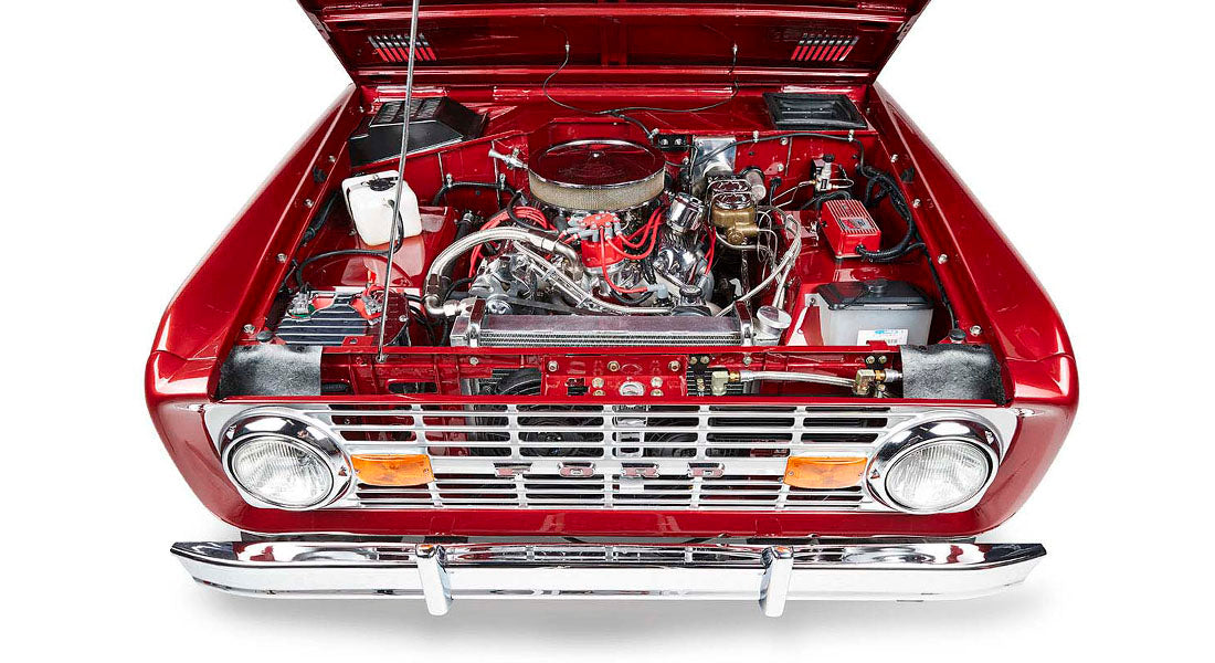 Classic Ford Bronco engine bay