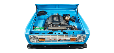 Classic Ford Bronco engine bay