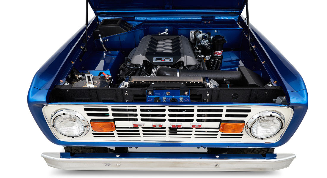 Classic Ford Bronco engine bay