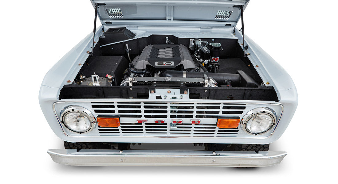 Classic Ford Bronco engine bay