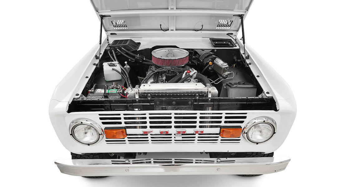Classic Ford Bronco engine bay