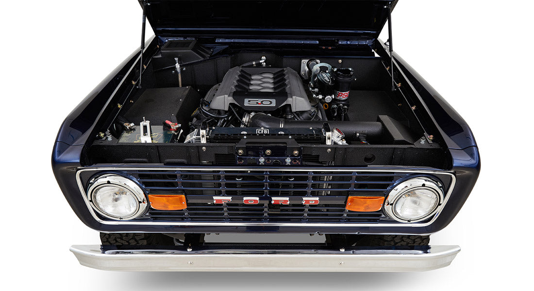 Classic Ford Bronco engine bay