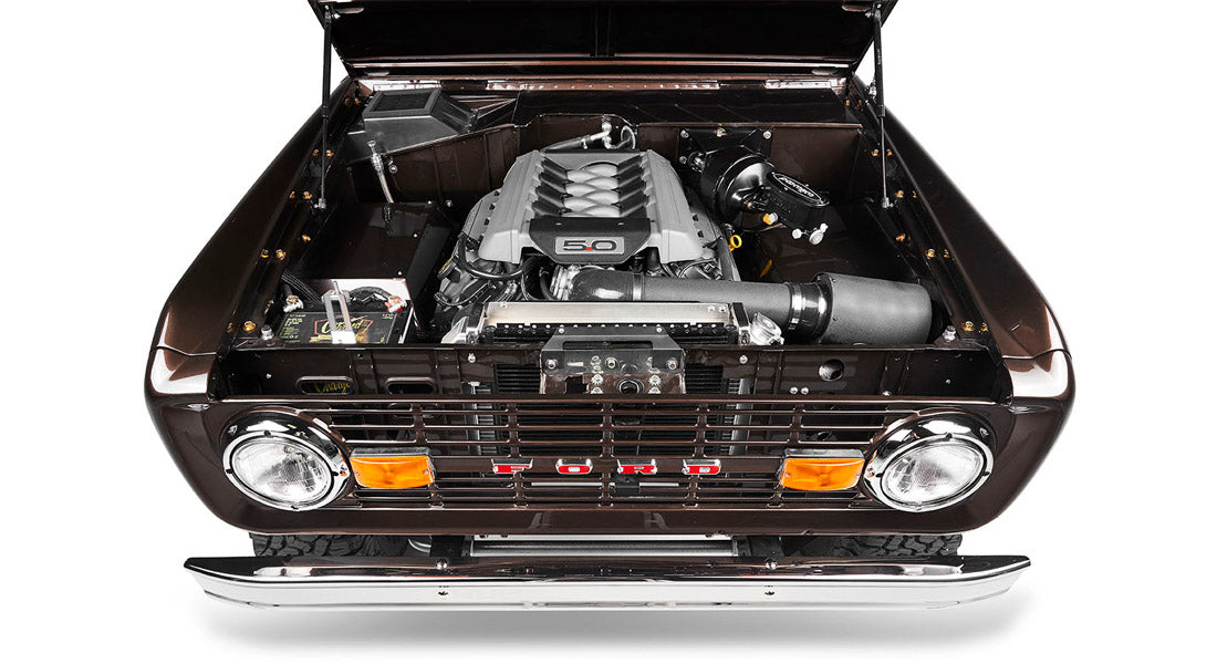 Classic Ford Bronco engine bay