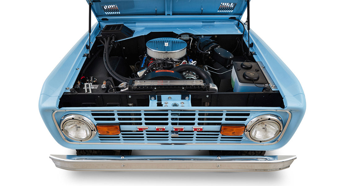 Classic Ford Bronco engine bay