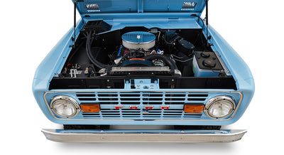 Classic Ford Bronco engine bay
