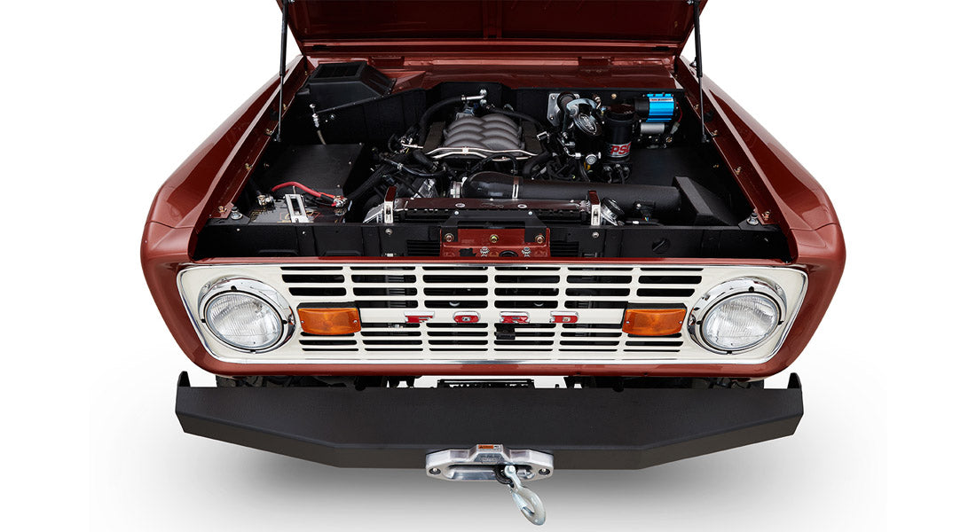Classic Ford Bronco engine bay