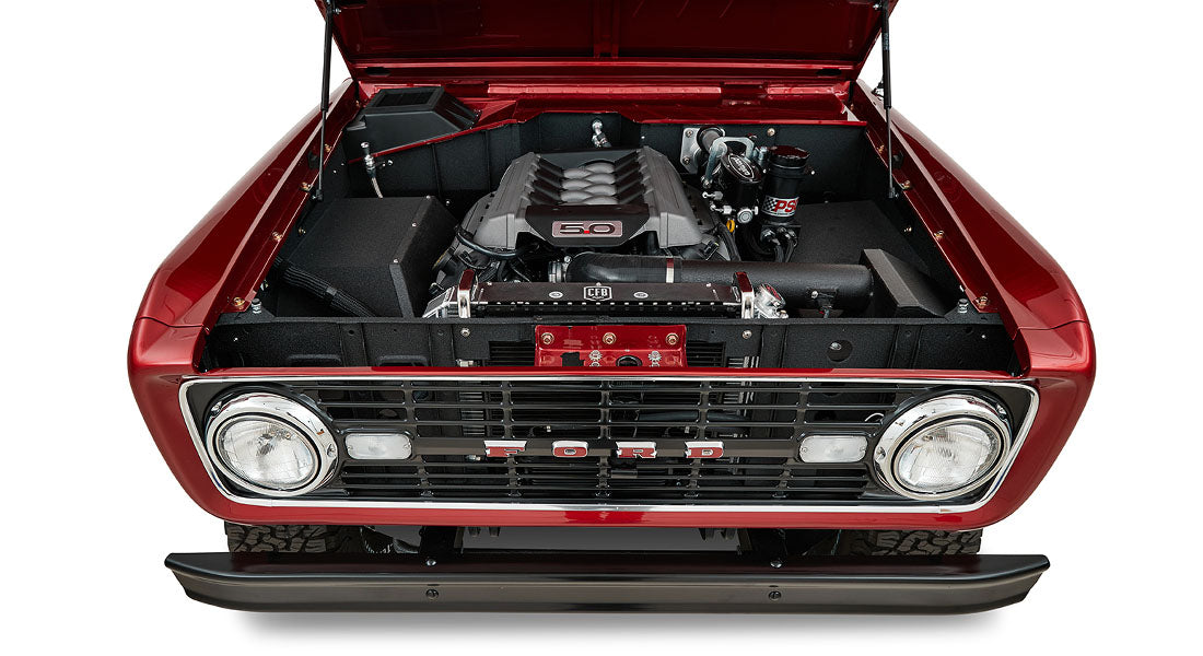 Classic Ford Bronco engine bay