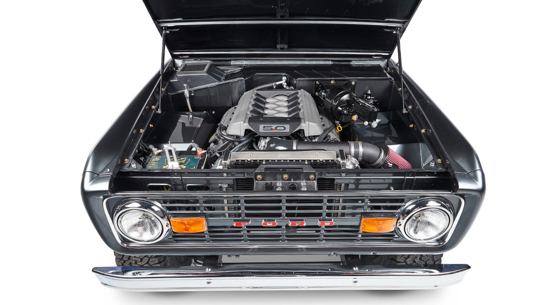 Classic Ford Bronco engine bay