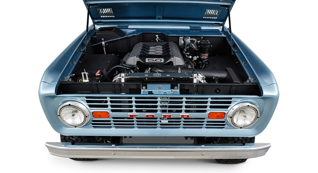 Classic Ford Bronco engine bay
