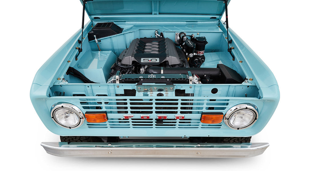 Classic Ford Bronco engine bay