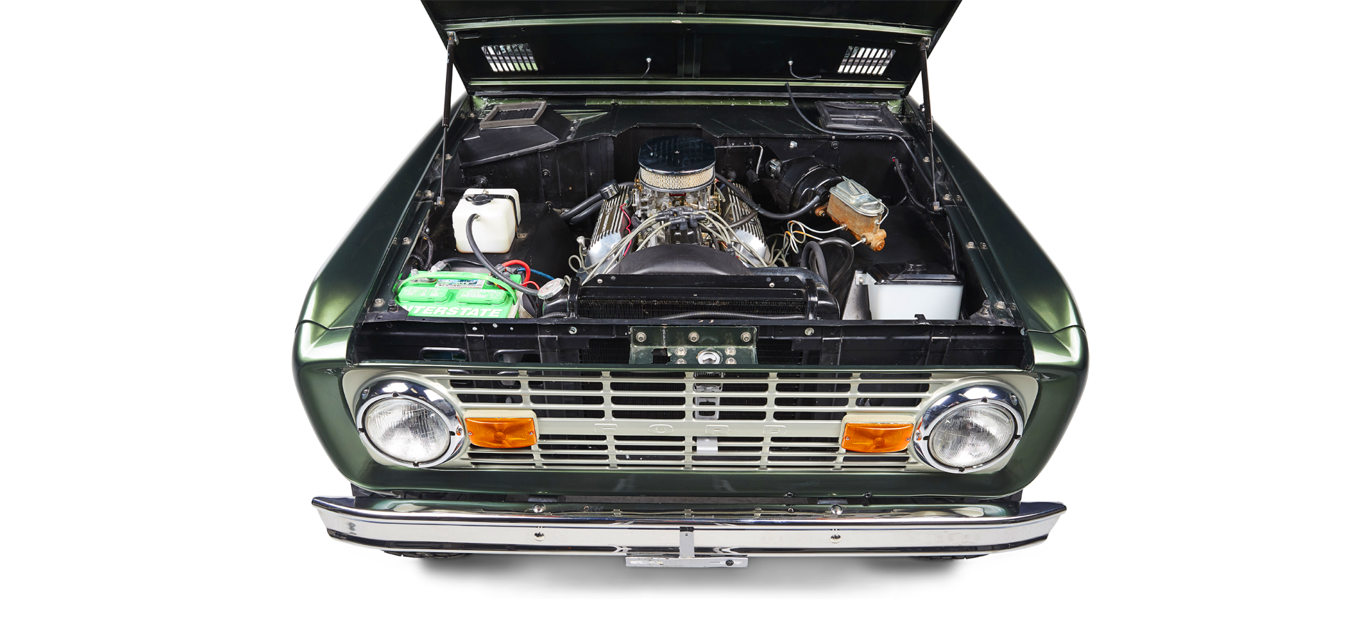 Classic Ford Bronco engine bay