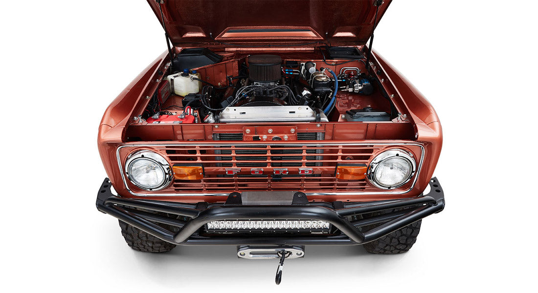 Classic Ford Bronco engine bay