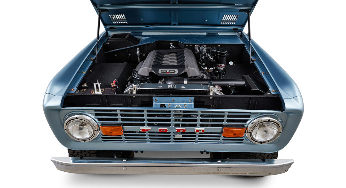 Classic Ford Bronco engine bay
