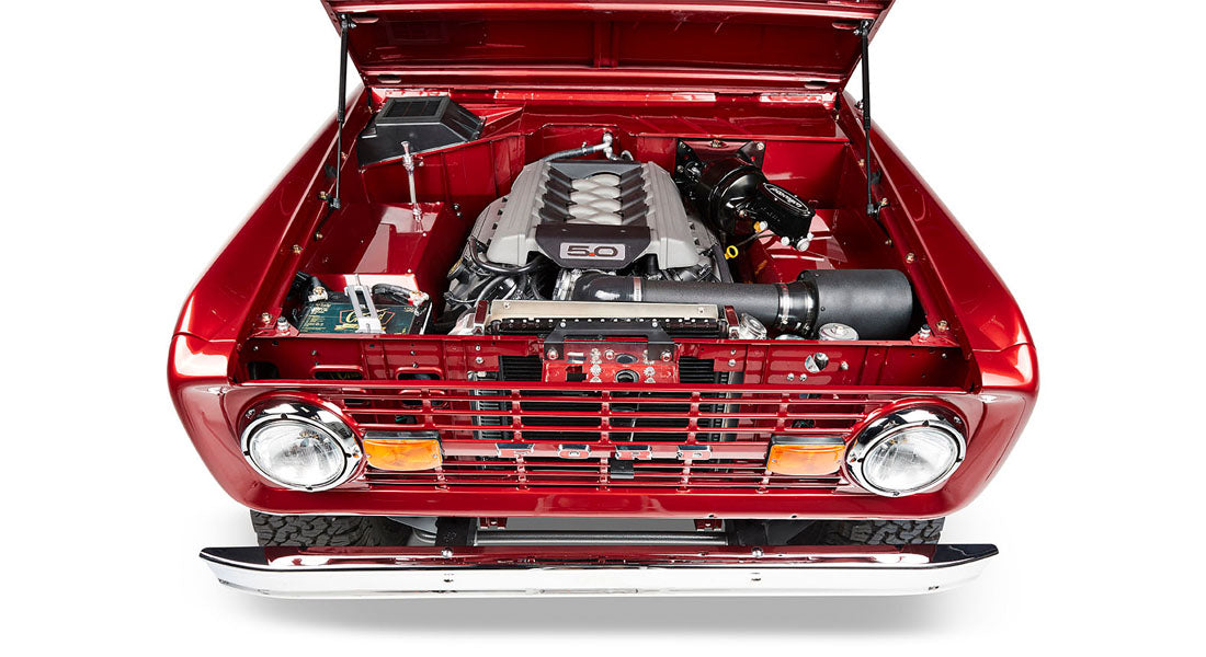 Classic Ford Bronco engine bay