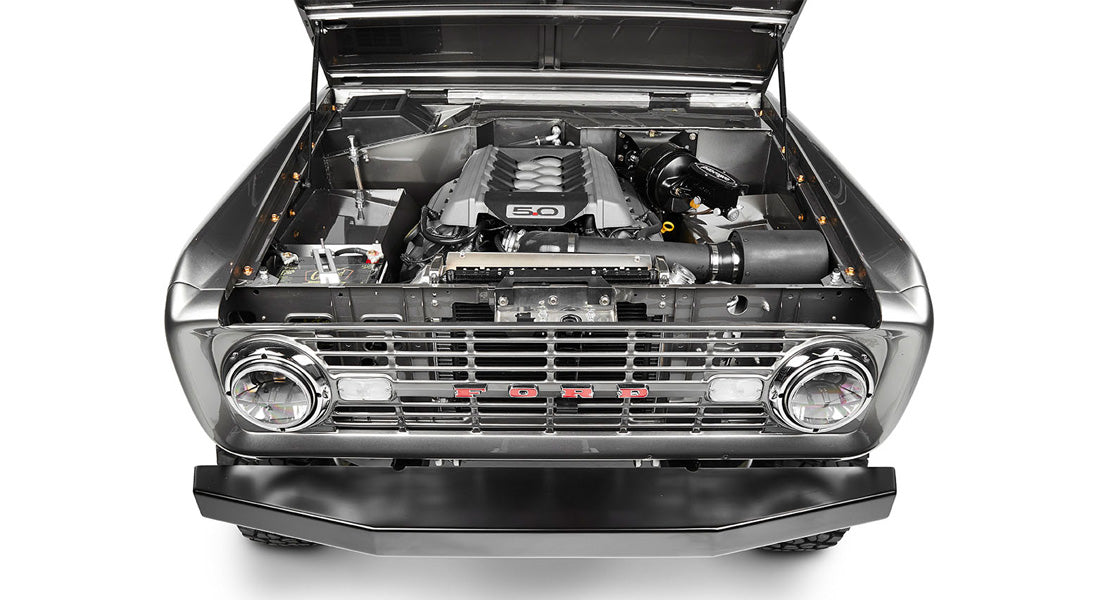 Classic Ford Bronco engine bay