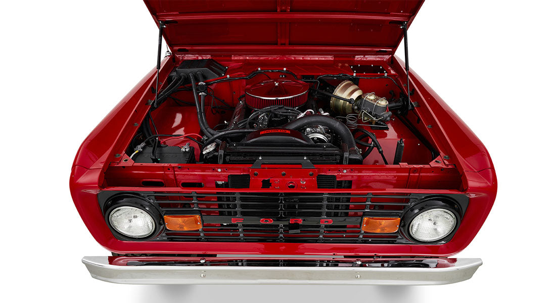 Classic Ford Bronco engine bay