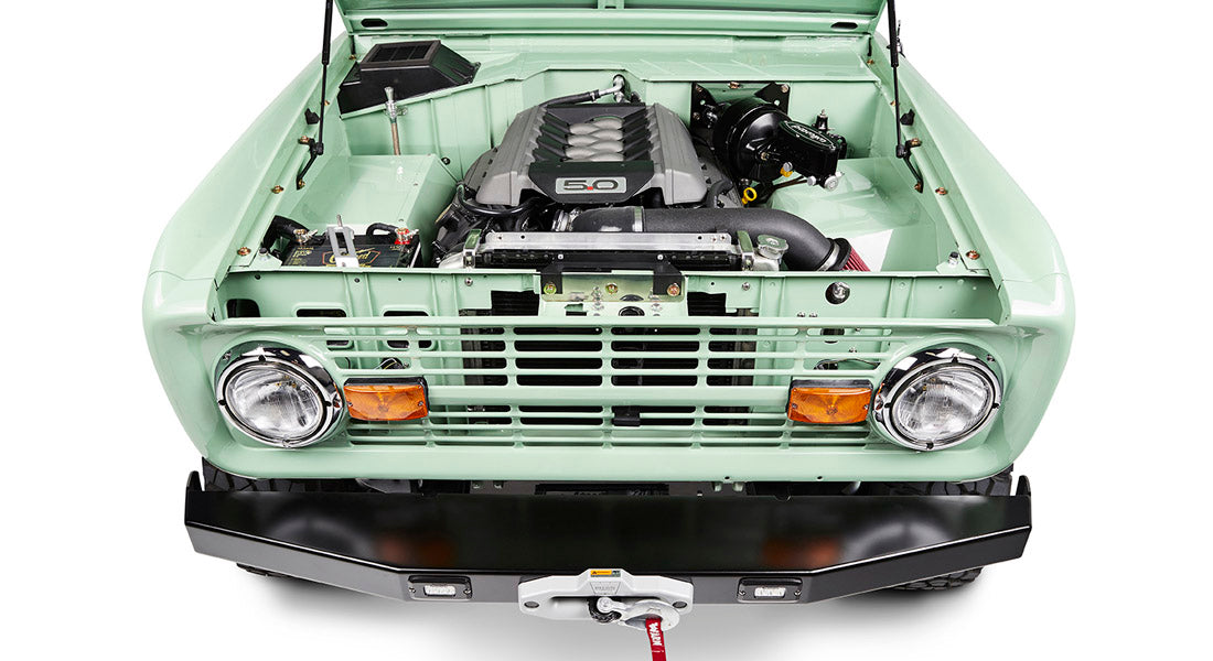 Classic Ford Bronco engine bay