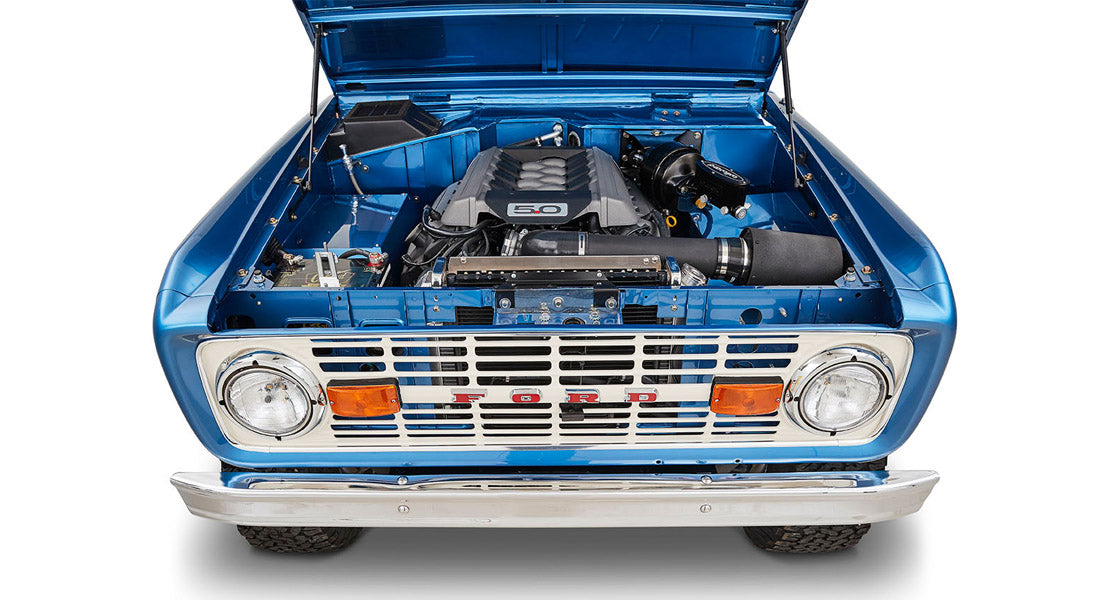 Classic Ford Bronco engine bay