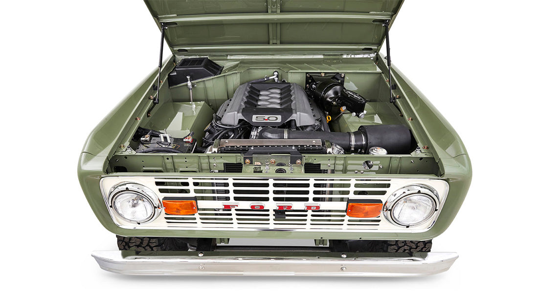 Classic Ford Bronco engine bay