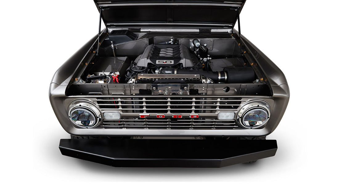 Classic Ford Bronco engine bay