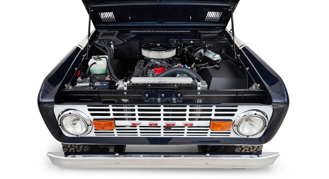 Classic Ford Bronco engine bay