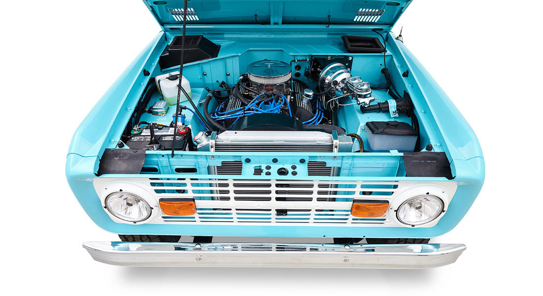 Classic Ford Bronco engine bay