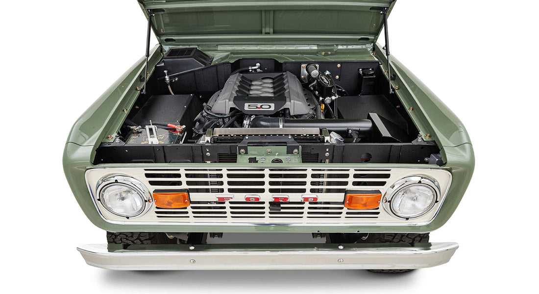 Classic Ford Bronco engine bay