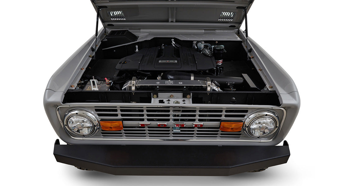 Classic Ford Bronco engine bay