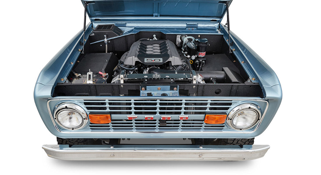 Classic Ford Bronco engine bay