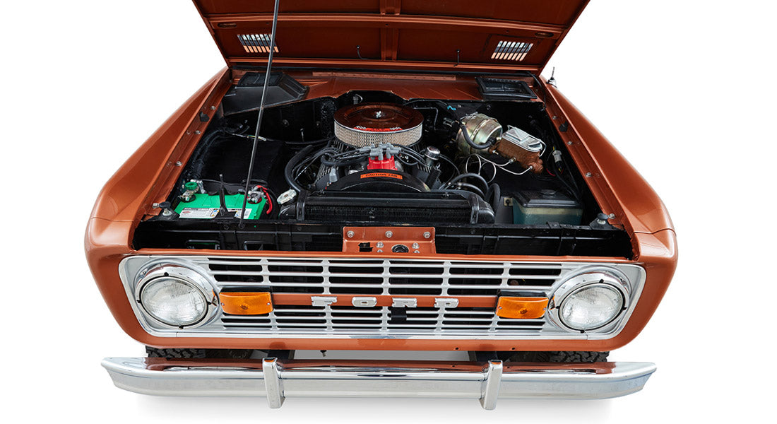 Classic Ford Bronco engine bay