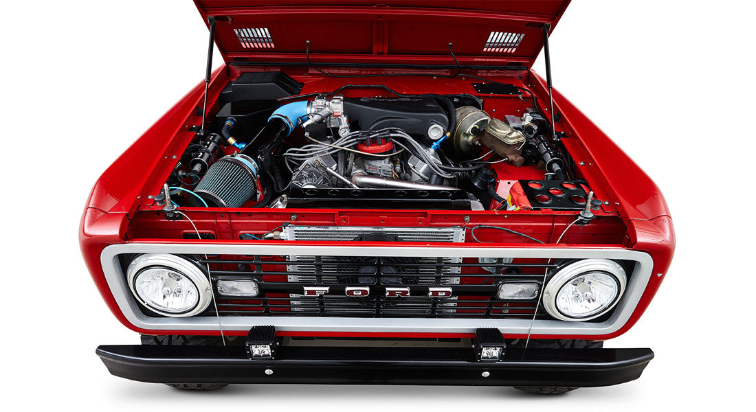 Classic Ford Bronco engine bay