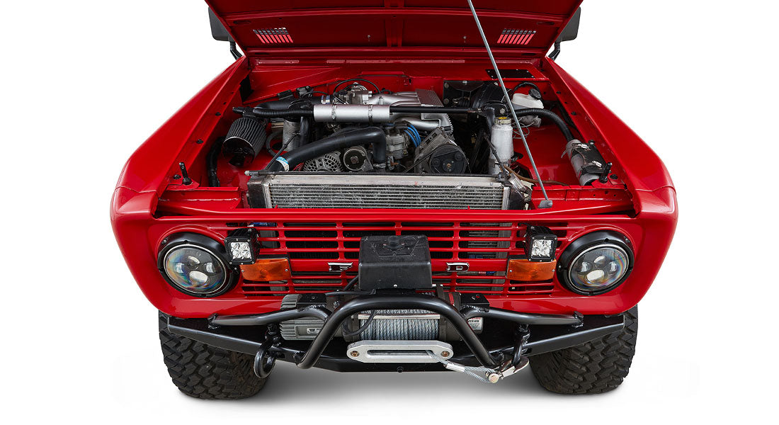 Classic Ford Bronco engine bay