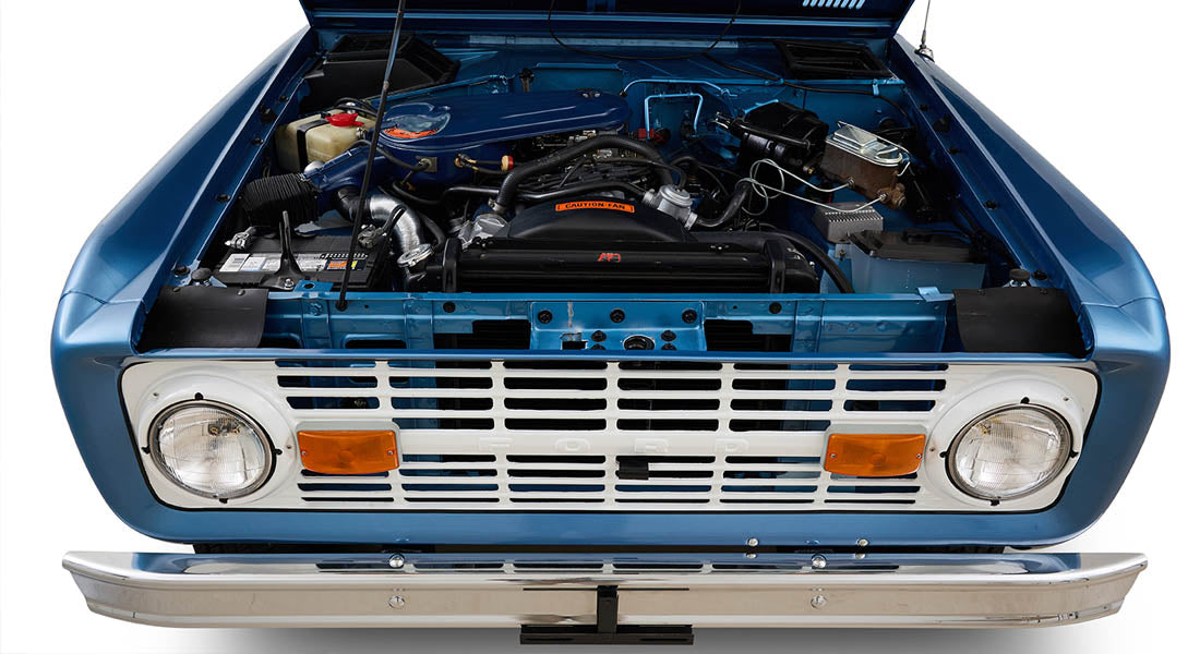 Ford Bronco Restored 1976 Brittany Blue 302 v8 with White Hard Top