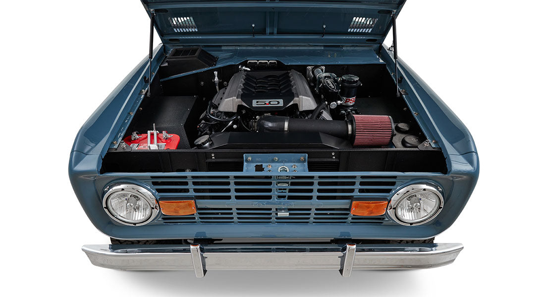Classic Ford Bronco engine bay