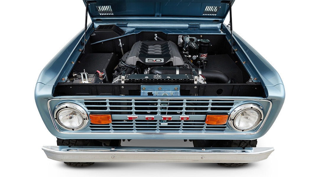 Classic Ford Bronco engine bay