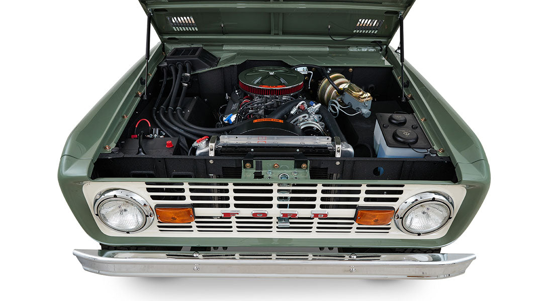 Classic Ford Bronco engine bay