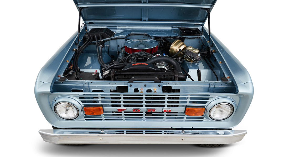 Classic Ford Bronco engine bay