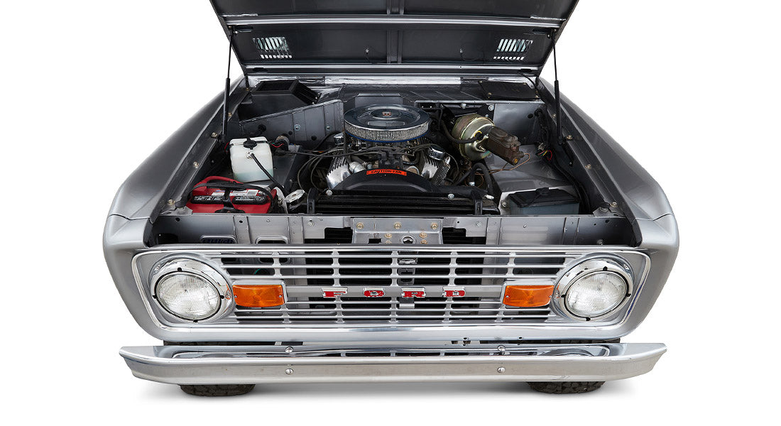 Classic Ford Bronco engine bay