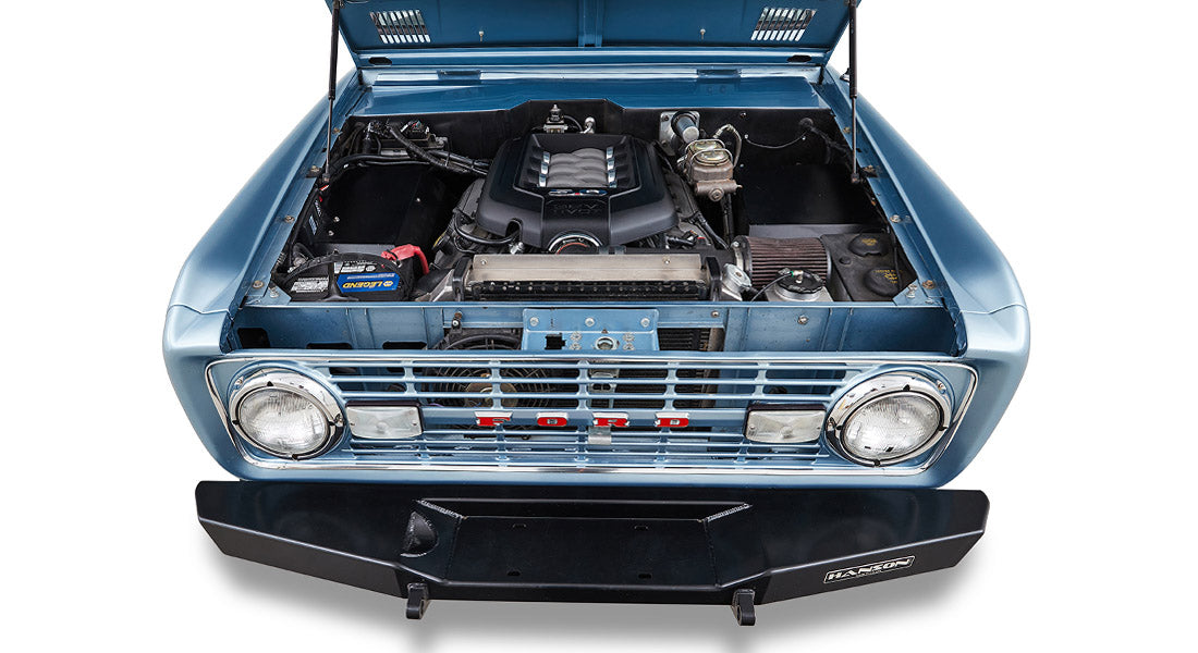 Classic Ford Bronco engine bay
